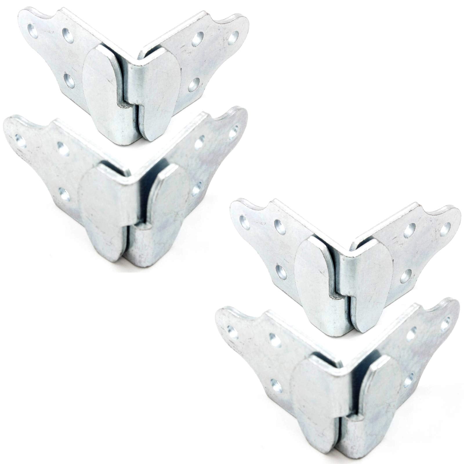 Red Hound Auto 8 Pc Stake Body Utility Trailer Rack Corner Connector Wood Panel Gate Side Latch Brackets Set - 8 Piece Makes 4 C