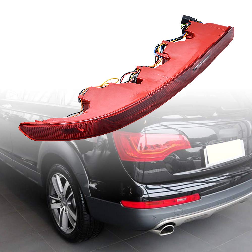 Astra Depot 3D Optic Red Rear Left Bumper Reflector Brake Tail Light Assembly Oe Replacement For Audi Q7 2007-2015