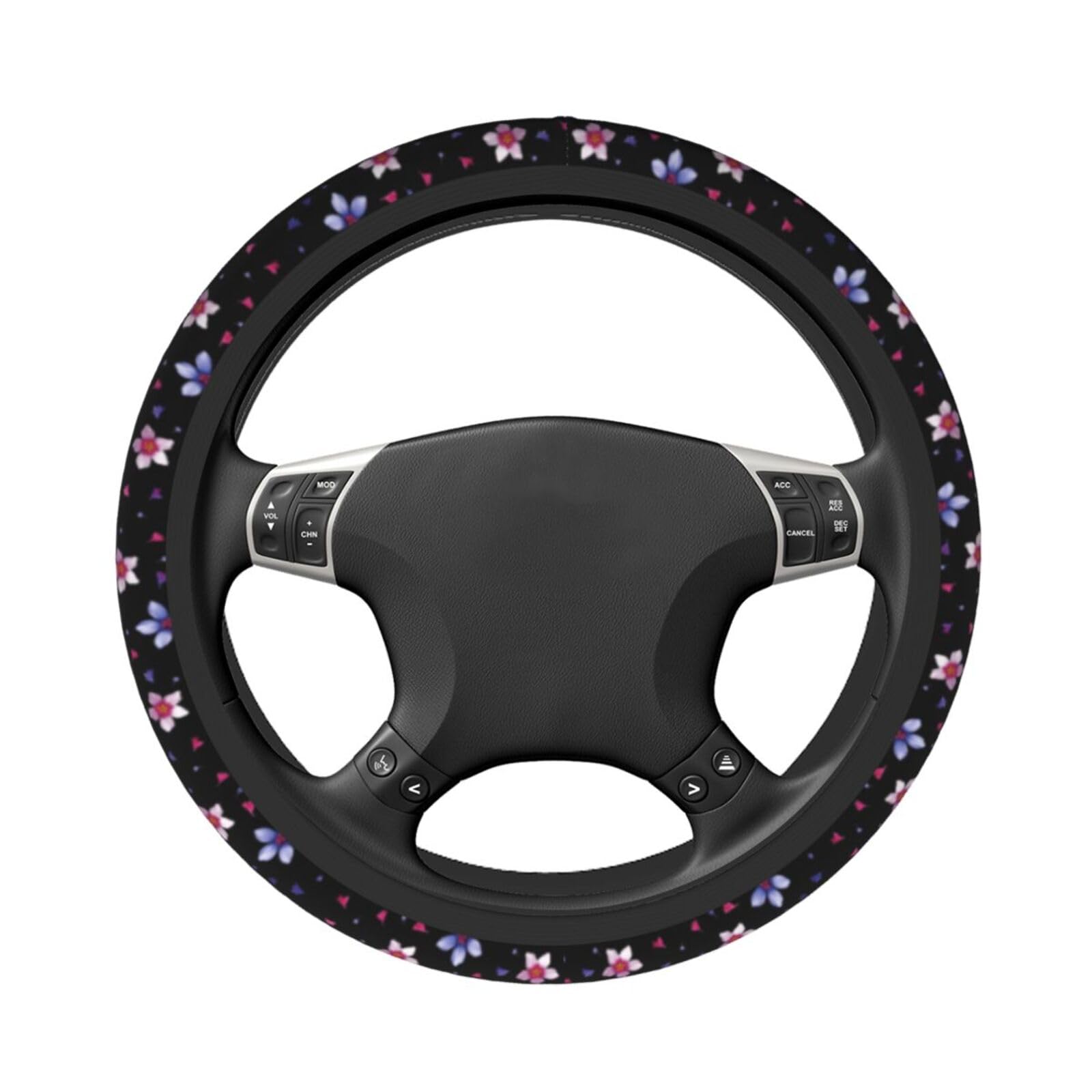 Flower Steering Wheel Cover Car Accessories Cute For Women Girls Universal 15 Inch Neoprene Auto Interior Decor Anti Slip Automo