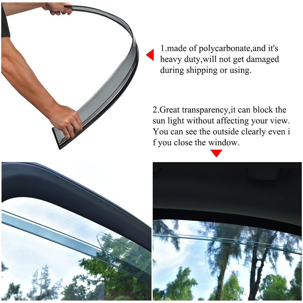 Vesul Compatible With Subaru Outback 2020-2025 Rain Guards Wind Deflectors Anti-Rain Window Visors With Tape 304 Stainless Steel