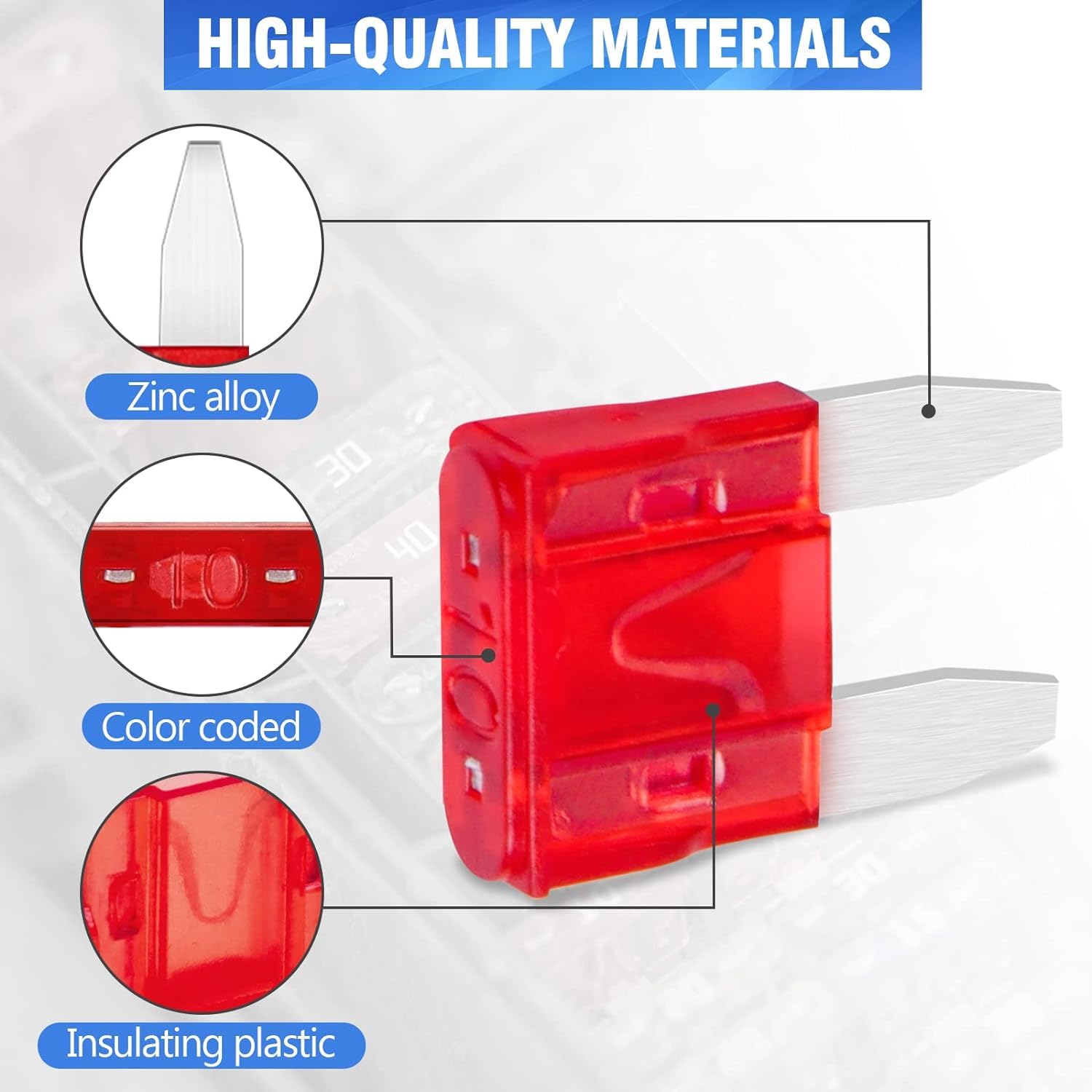 160 Pcs 10Amp Mini Fuse, 10 A Mini Car Blade Automotive Fuses For Car Rv Truck Suv Motorcycle Boat
