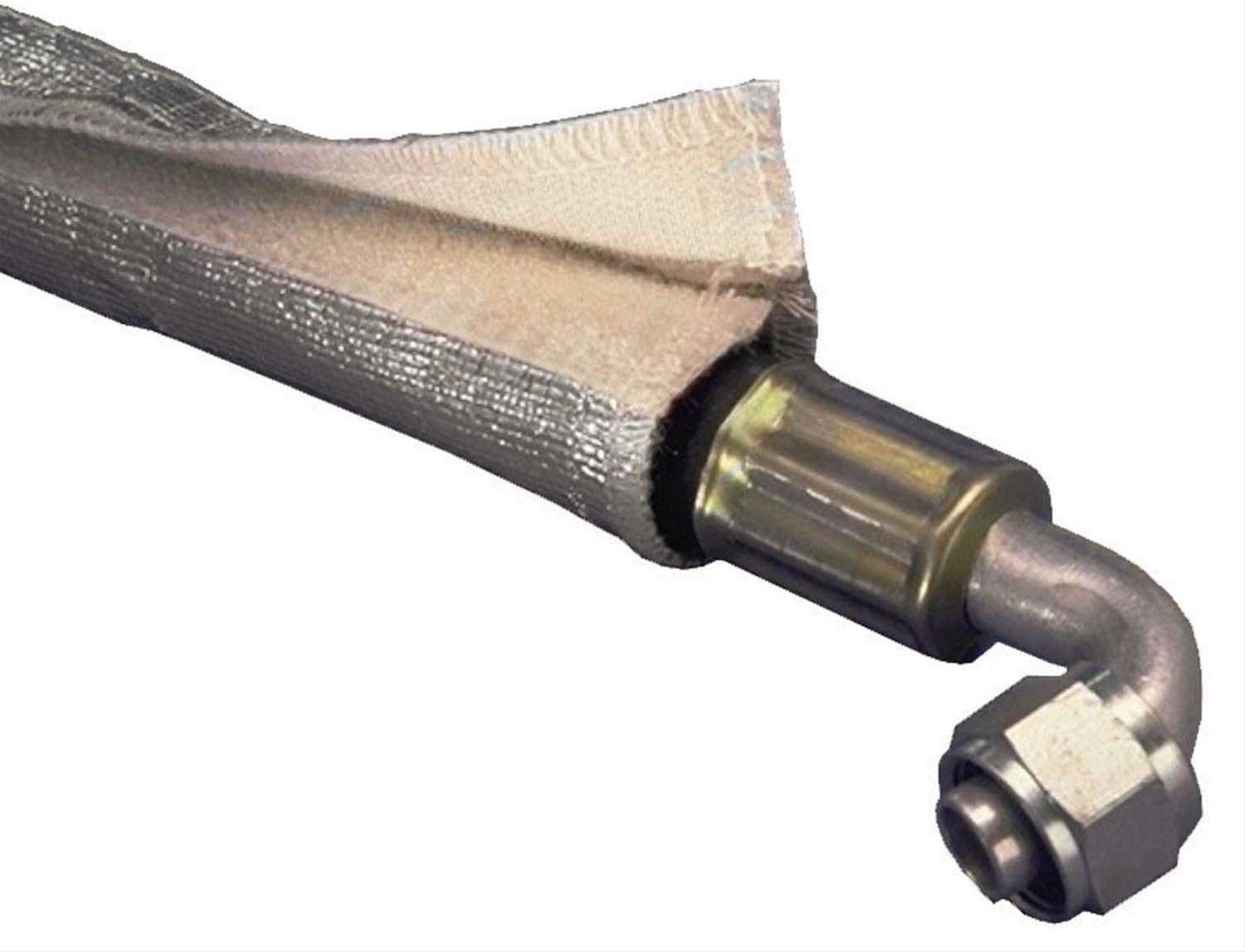 Design Engineering 010405 Heat Shroud 1/2 inch  11/4 inch I.D. x 3ft Aluminized Sleeving for Ultimate Heat Protection (with Hook and L