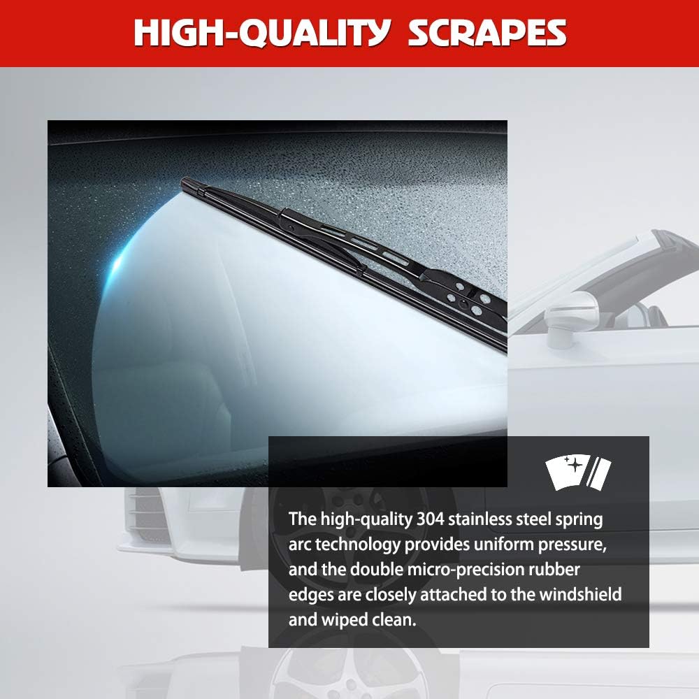 Replacement for Dodge Ram 1500, 2500, 3500, 4500 Windshield Wiper Blades - 22''+22'' Front Window Wiper - fit 2009-2018 Vehicles