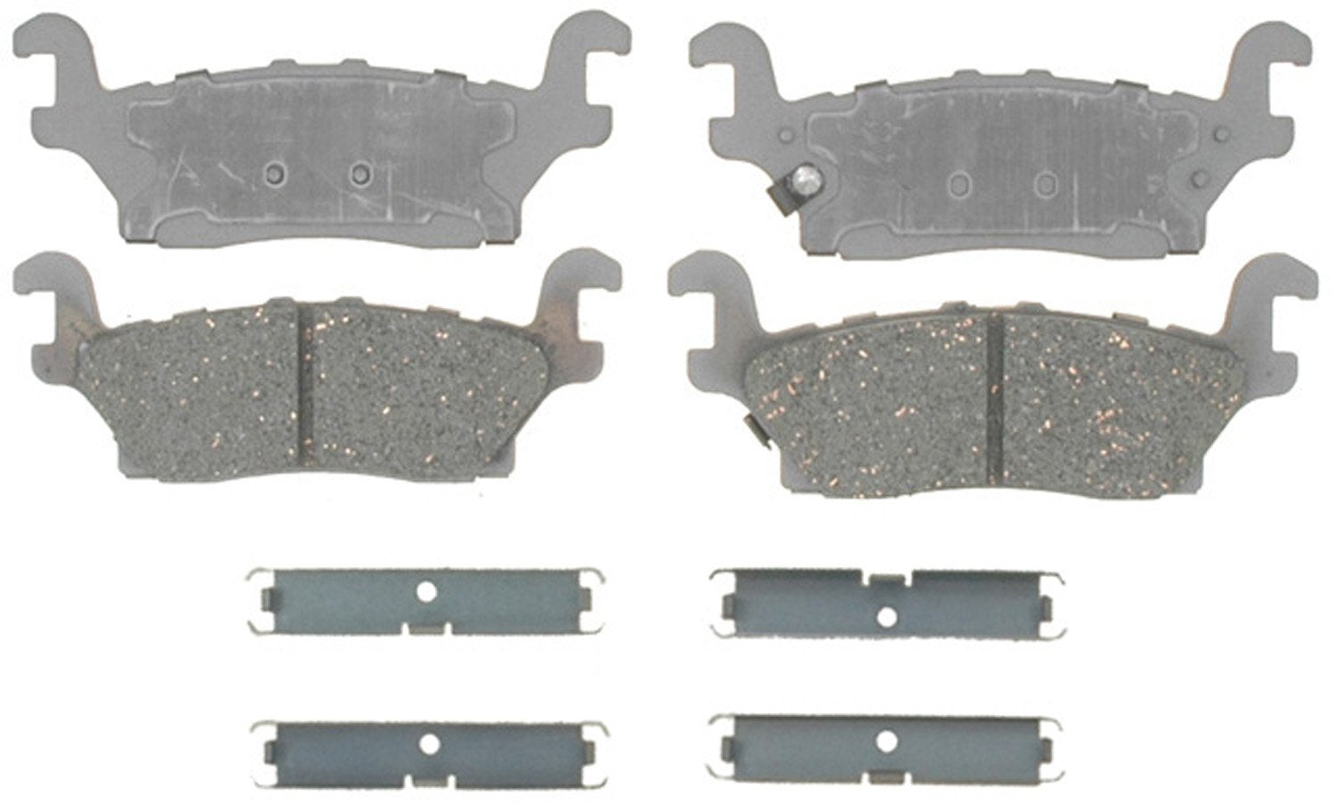 Acdelco Silver 14D1120Ch Ceramic Rear Disc Brake Pad Set With Hardware