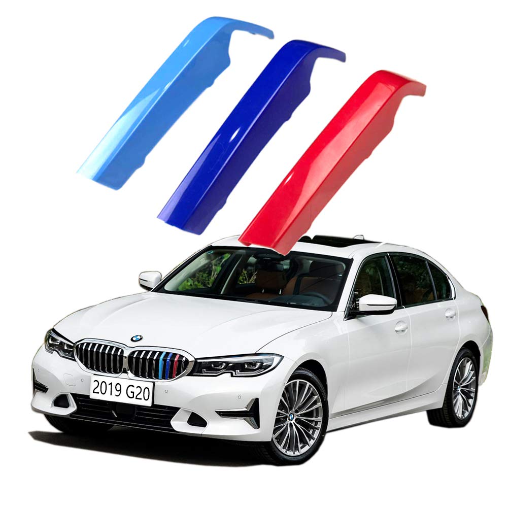 Lanyun Compatible With 2019-2022 Bmw G20 Grill 3 Series Accessories M Color Grill Insert Trims Grill Stripes Compatible With Bmw