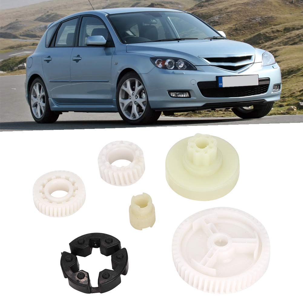 Aramox Power Window Motor Gears, 6Pcs Door Window Lift Motor Gears For Cars, Window Glass Lifting Regulator, Compatible With 3, 3 Sport, 5, Cx-7, Cx-9, Rx-8
