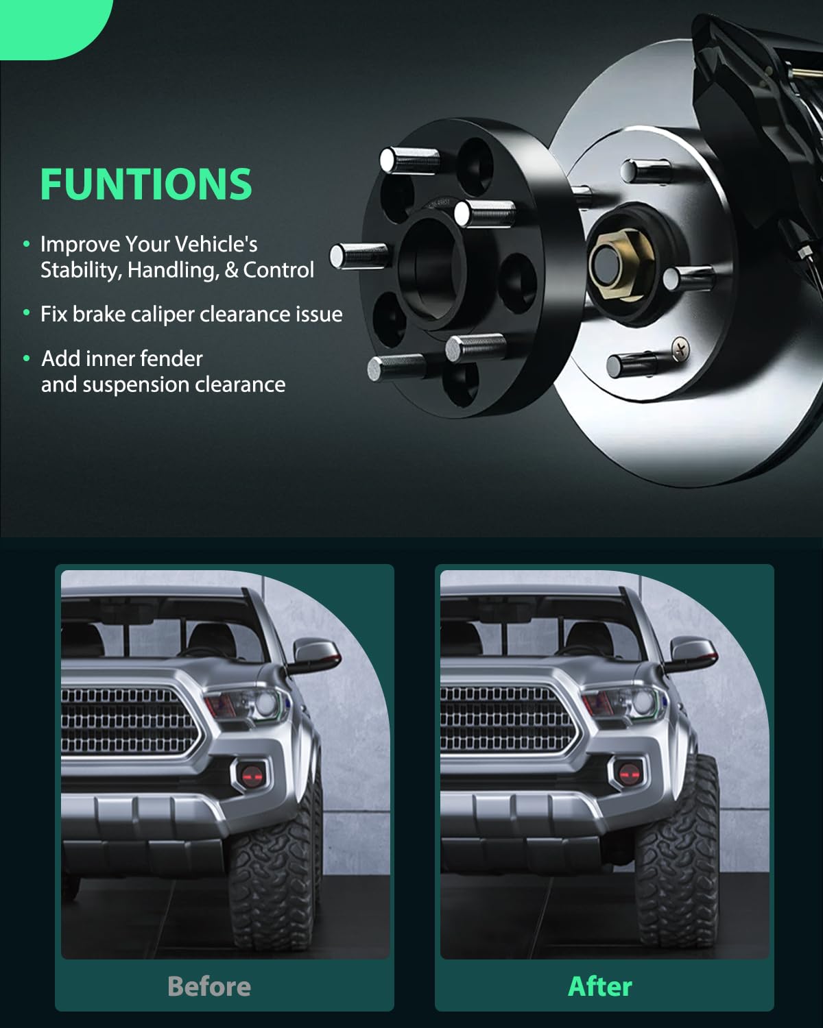 Scitoo 4Pcs 1.5'' 8 Lug Wheel Adapters 8X6.5 To 8X180 14X1.5 Studs 130Mm Fit For 2001-2010 For Silverado 2500Hd 2001-2007 For Si
