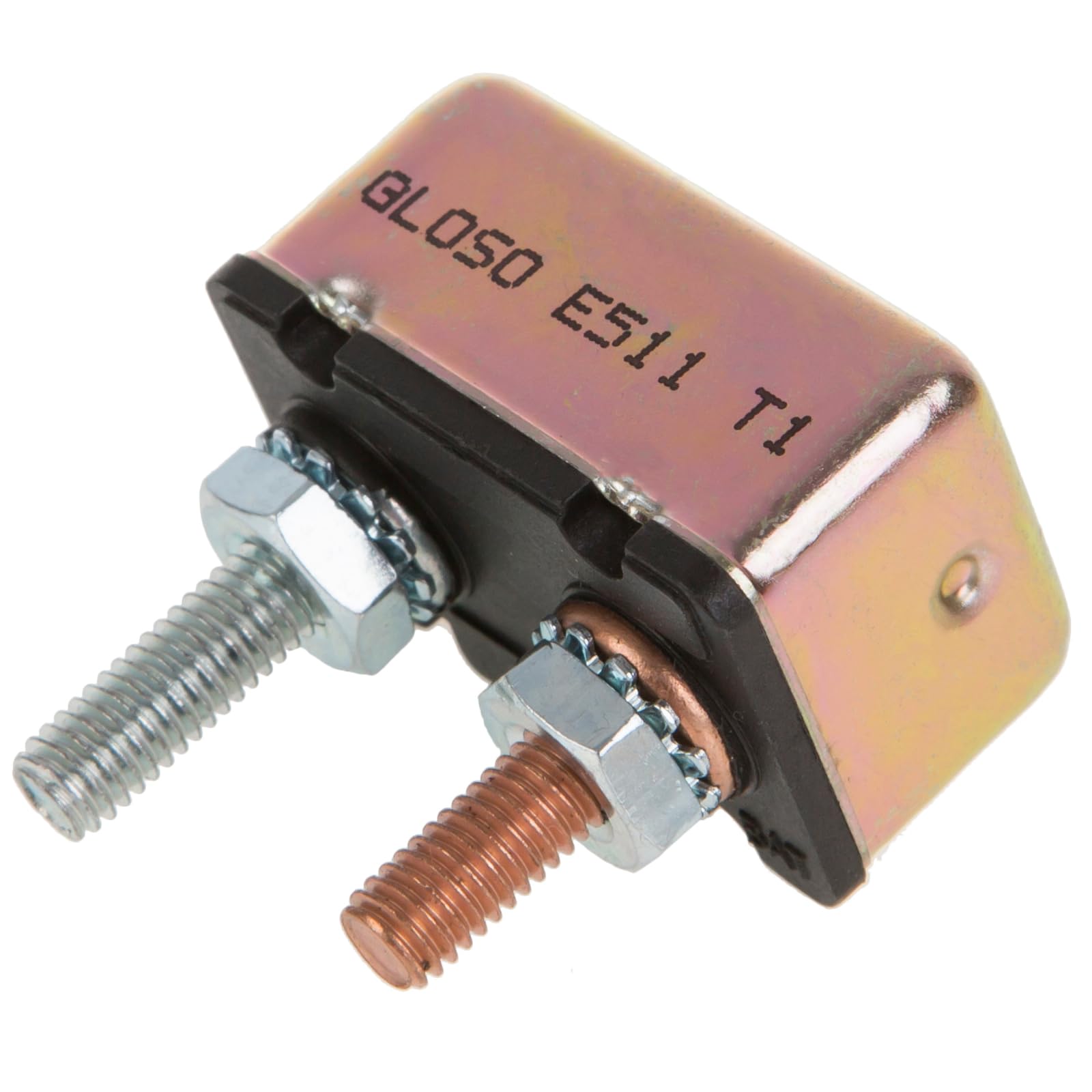 Gloso Circuit Breakers Stud Bolt Type For Truck Bus Rv Automotive Motorcycle No Bracket Metal Cover Auto Reset (T1) - 1 Pack (30A) E511