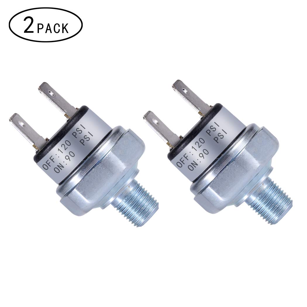 Air Pressure Switch 90-120 PSI Pressure Switch 1/8''-27 NPT DC 24V 12V Pressure Switch Air Compressor Pressure Switch 120PSI Pre