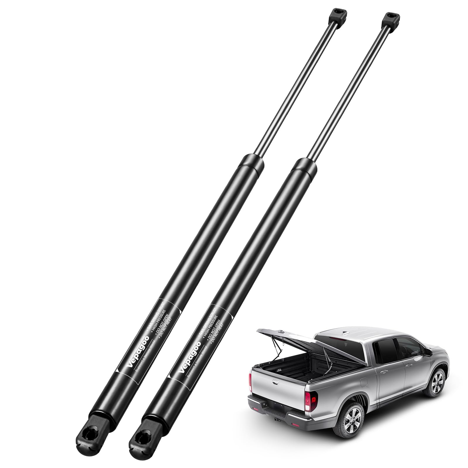 Vepagoo 28In 50Lb/222N Heavy Duty Lift Support Gas Shock Strut Spring For Truck Bed Tonneau Cover Trailer Cap Camper Shell Toppe
