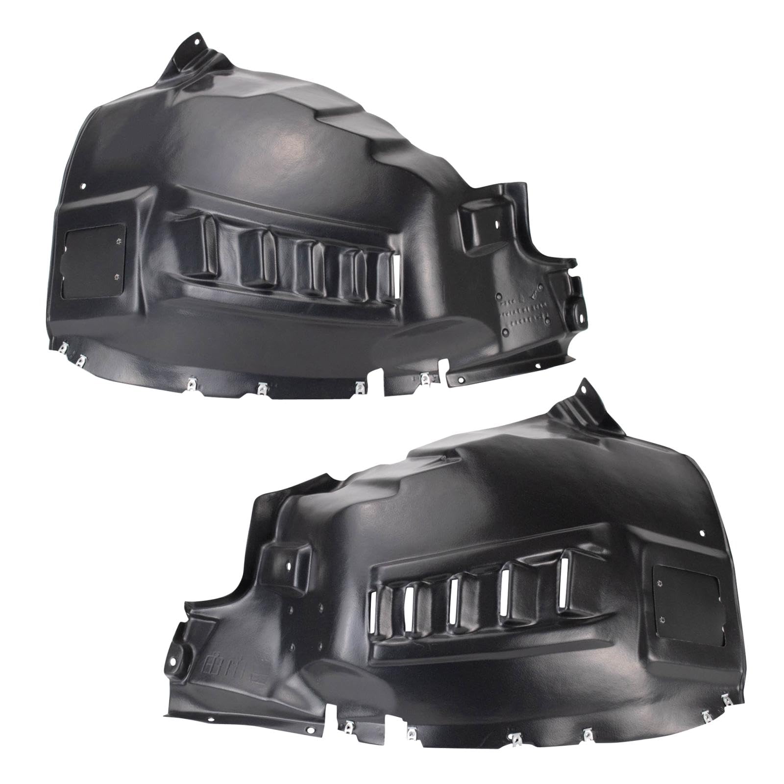 Trq Front Inner Fender Liner Set Compatible With 2014-2021 Ram Promaster 1500 Promaster 2500 Promaster 3500 Ch1248197 Ch1249197