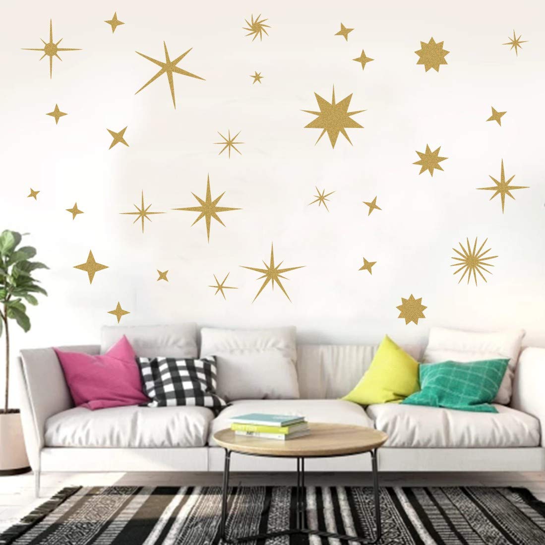 Sparkle Decals Star Decals, Nursery Wall Decal, Kids Room Decor, Star Wall Decor, Sparkle Wall Art, Baby Room Star Wall Sticker