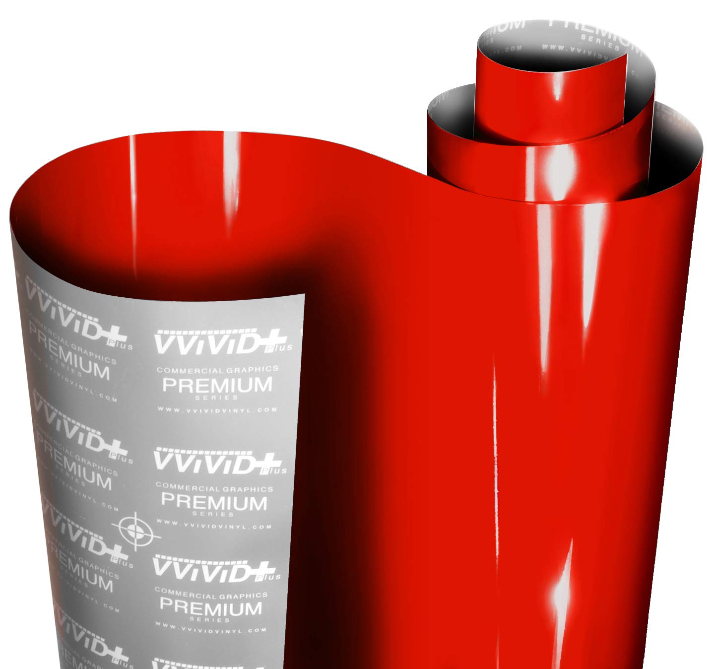Vvivid+ Ultra Gloss Racing Red Vinyl Car Wrap Premium Paint Replacement Film Roll With Nano Air Release Technology, Stretchable
