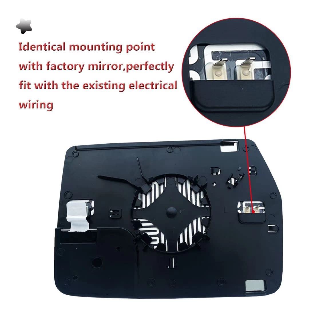 Left Driver Side Heated Mirror Glass Replacement For 2011 2012 2013 2014 Ford F150 Driver Side Mirror - for Ford F150 Side Mirro
