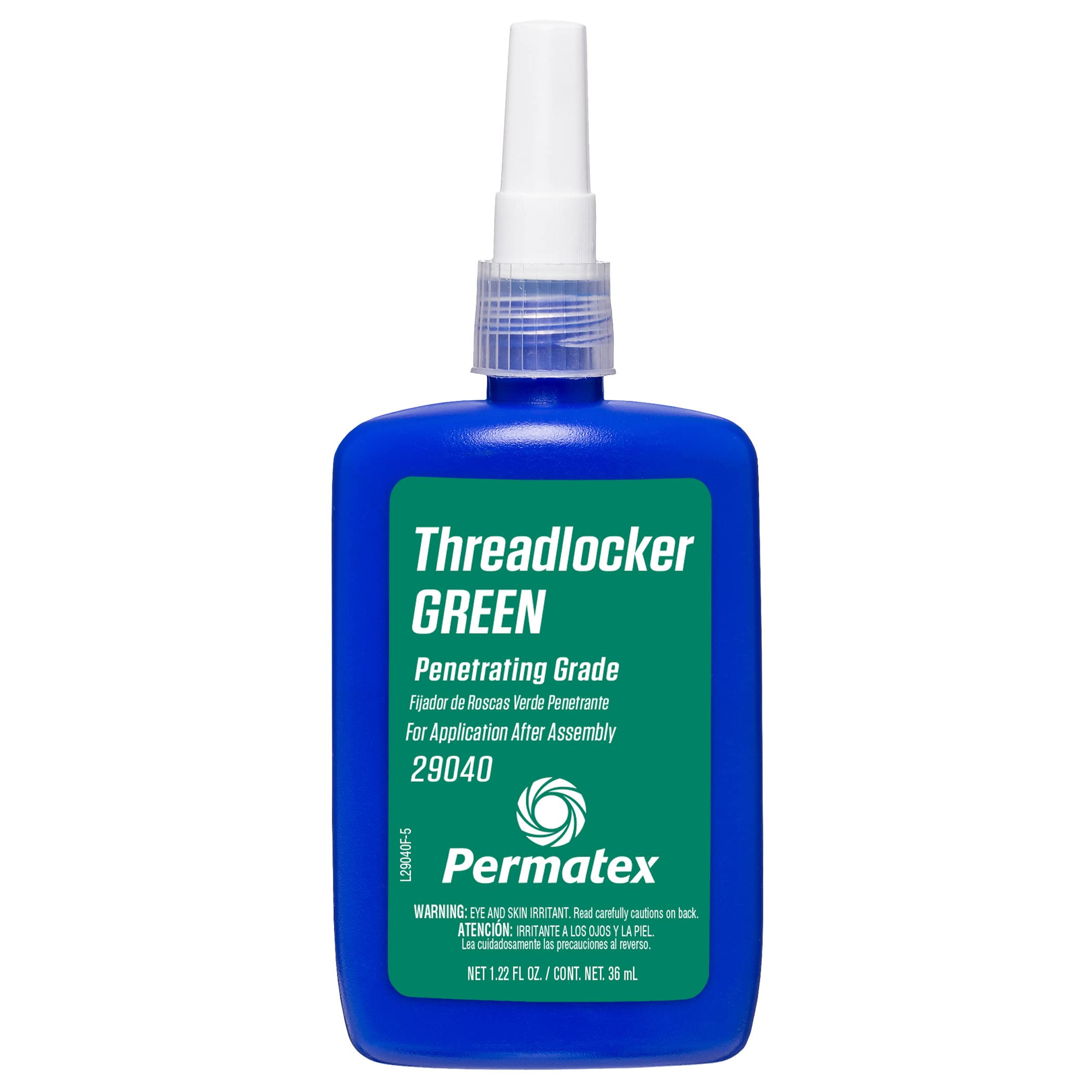 Permatex 29040 Penetrating Threadlocker Green, 36 ml - Metal Adhesive for Secure Fastening