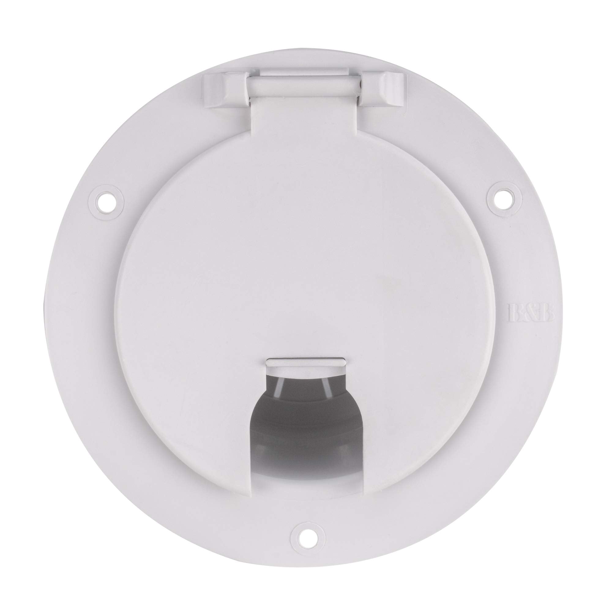 RecPro RV Power Cord Hatch Cover - White, Model 5412, Made in America
