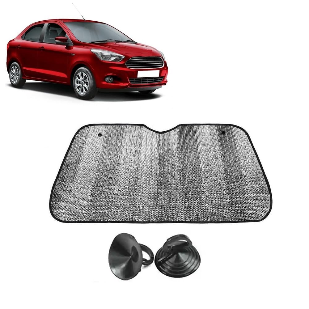 Car Windshield Sun Shade UV Rays Protector Silver Sunshade Solar Reflective Suitable for Figo Aspire