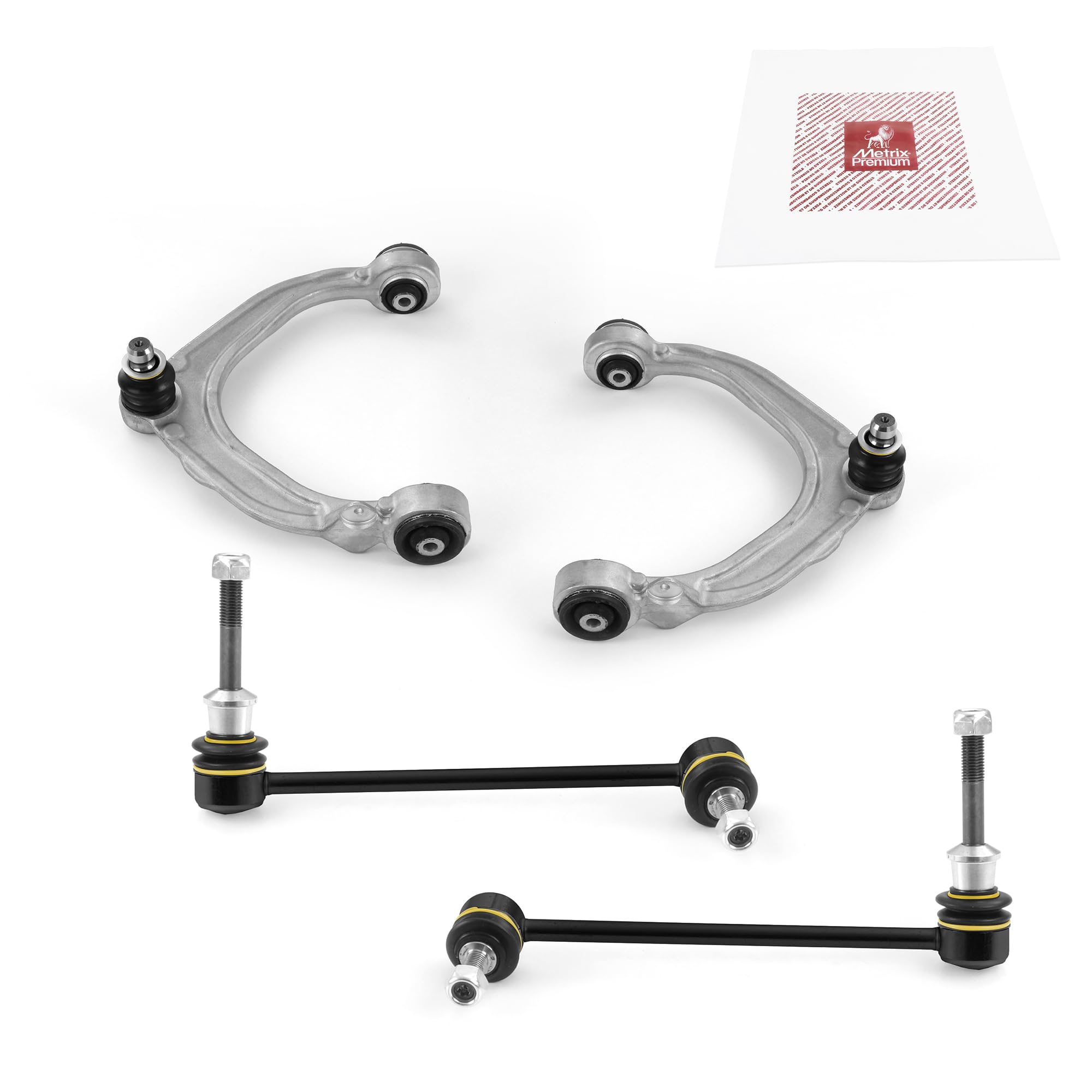 Metrix Premium Chassis Parts - 4 Pc Front Upper Control Arm & Front Sway Bar Stabilizer End Link Kit Fits 07-18 Bmw X5, 08-14 X6