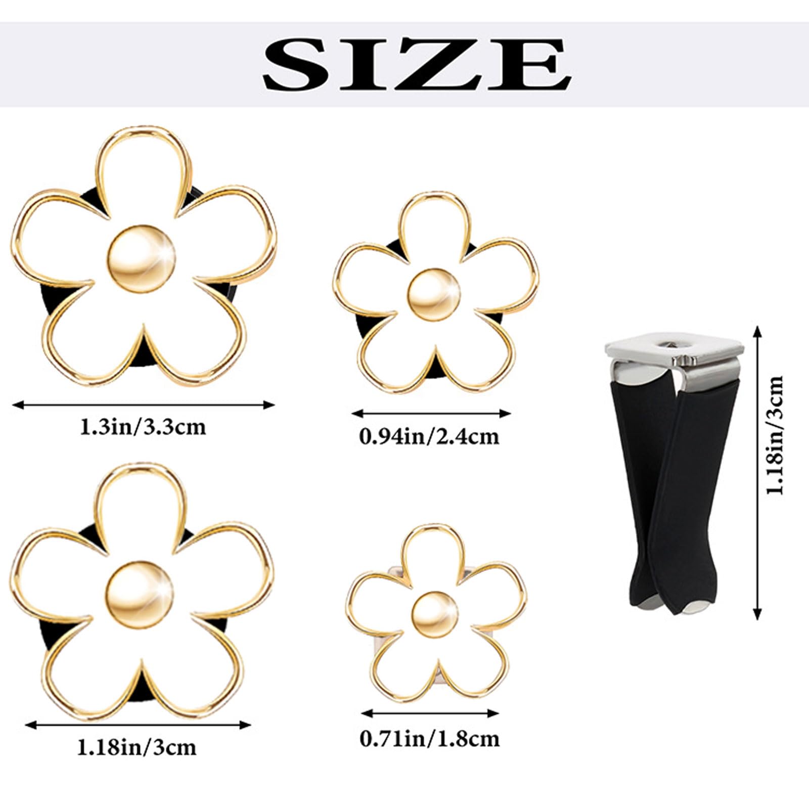 CLUOCKY Daisy Car Decoration Flower Air Vent Clip Air Conditioning Outlet Clip Car Air Freshener Clip Car Interior Decor Charm C