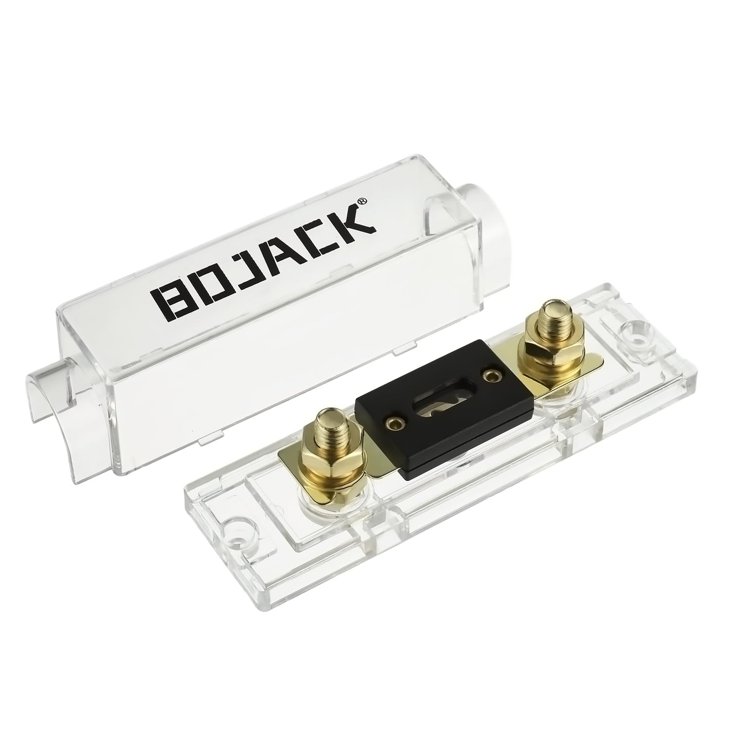 BOJACK ANL Fuse Holder with 30 Amp Fuses for 0/2/4 Gauge Conductor, Black, Model BOJACK-xxxx, Pack of 2