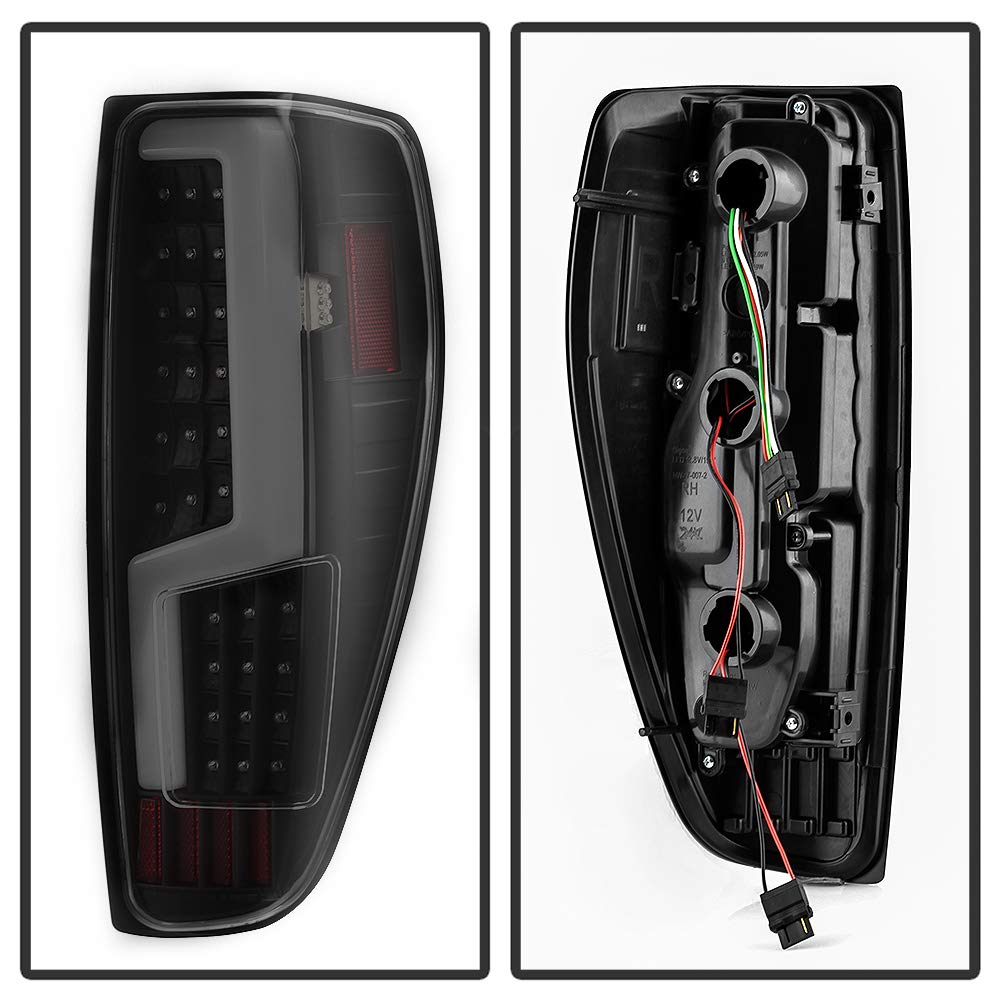 ACANII LED Tube Tail Lights for 2004-2012 Chevy Colorado/GMC Canyon, Black Smoked, Pair Left+Right