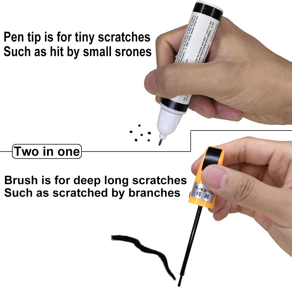 Black Car Touch Up Paint Pens Auto Paint Scratch Remover Black Vehicle Scratch Repair Pen Truck Scratch Repair Marker Spray 12 C