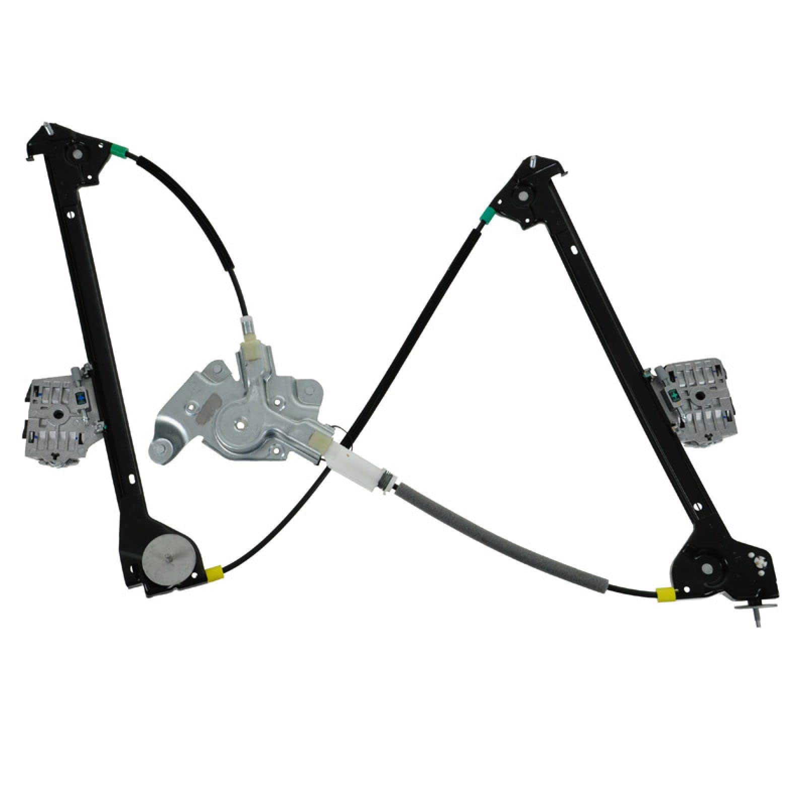 TRQ Power Window Regulator Set for 2005-2009 Ford Mustang - Driver & Passenger Side, Machined Finish, Model WRA50853