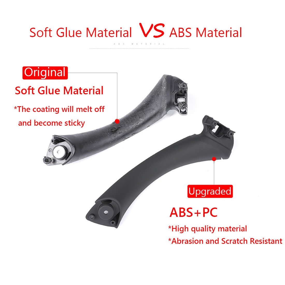 Jaronx Left Side Door Pull Handle For Bmw 3 Series E90/E91, Left Rear Door Handle Inner Part Door Support Bracket Door Panel Handle (Fits:Bmw 323 325 328 330 335 2004-2012)(Beige)