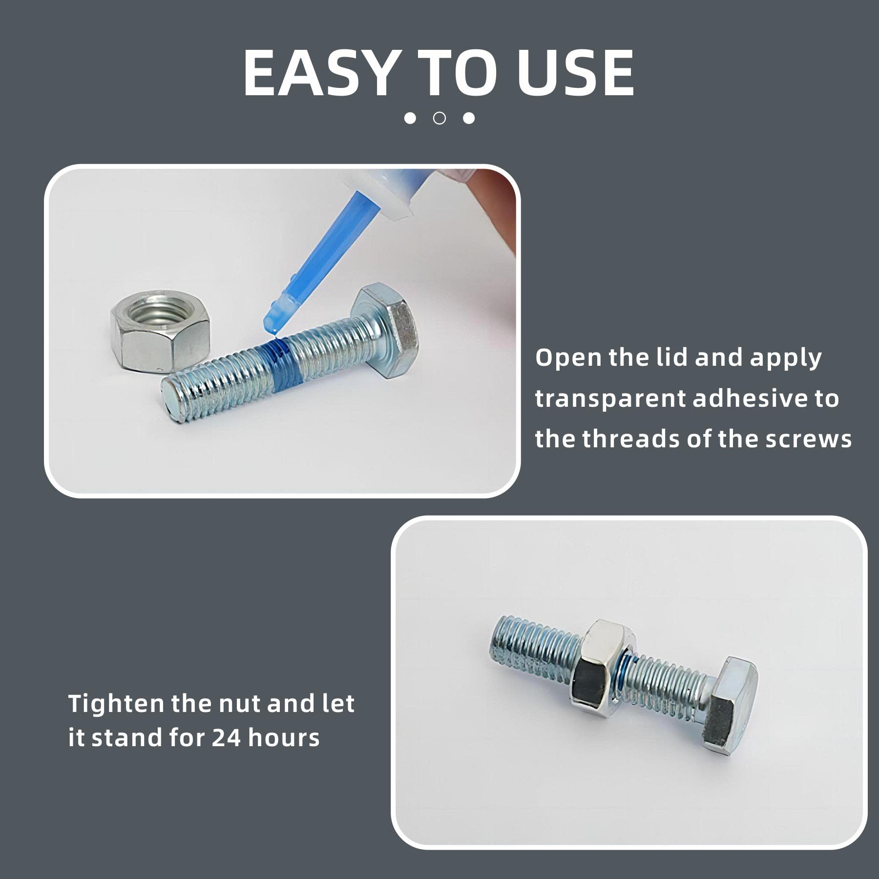 Realth 10Ml-4 Pack Thread Locker M222 M243 M272 M290, Lock Tight Threadlocker For Nuts & Bolts Locker & Seal Fasteners, Thread L