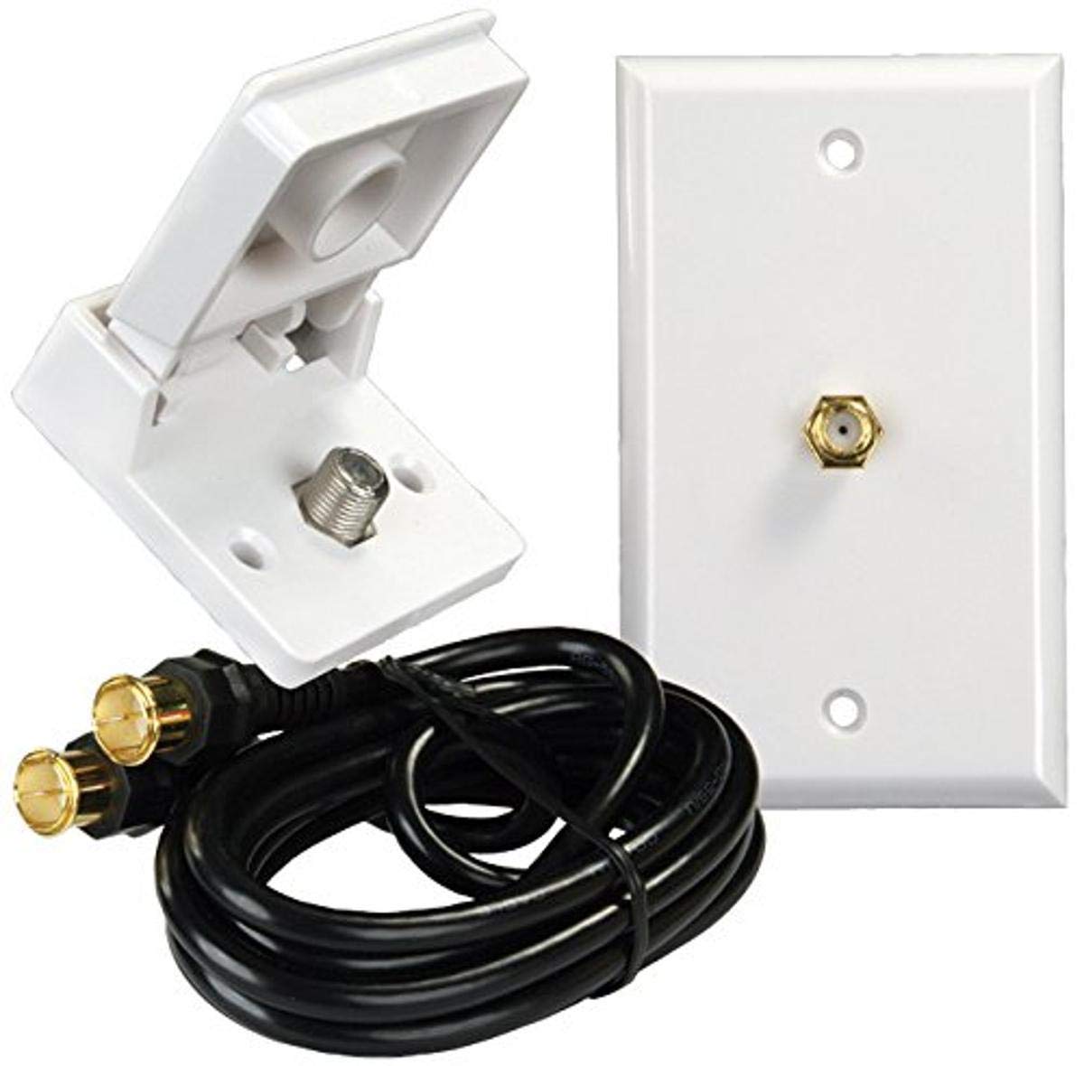 Jr Products 47815 Interior/Exterior Tv Installation Kit,White