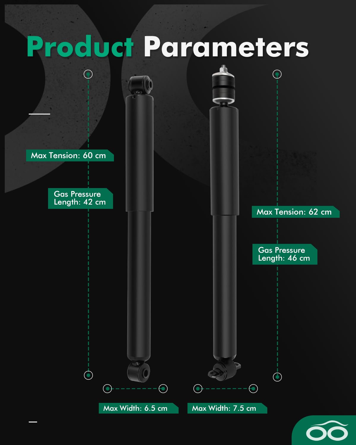SCITOO Shocks Set Assemblies Kit for Jeep Grand Cherokee 1999-2004, Front Struts & Rear Shock Absorbers, Black, Model 991962-5206-161