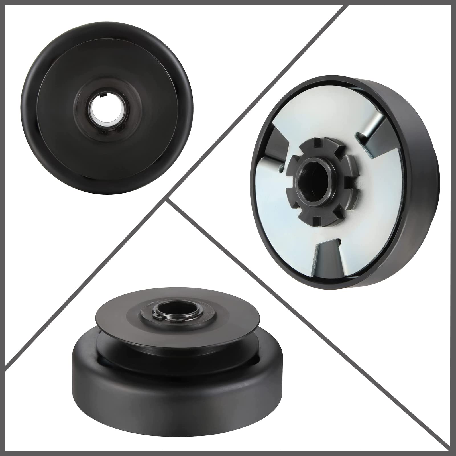 Batoneco Centrifugal Go Kart Clutch 3/4'' Bore For 1/2'' Ab Style Belt Compatible With Carter Go Karts Mini Bikes Wood Chippers