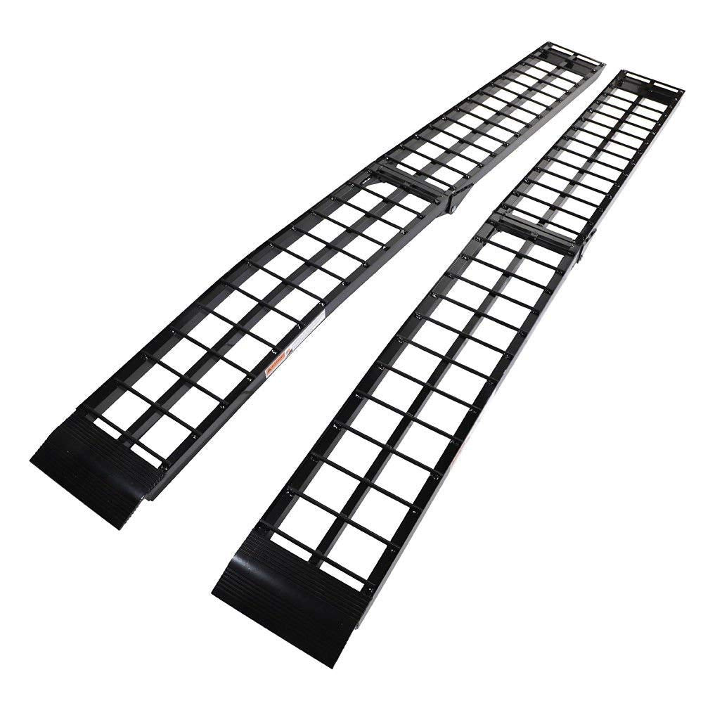 Motorhot 9ft Ramps Portable Aluminum Folding Ramps for UTV ATV Loading Ramps Truck Ramp Pack of 2 Black 1200 lbs Max (108L x 11.