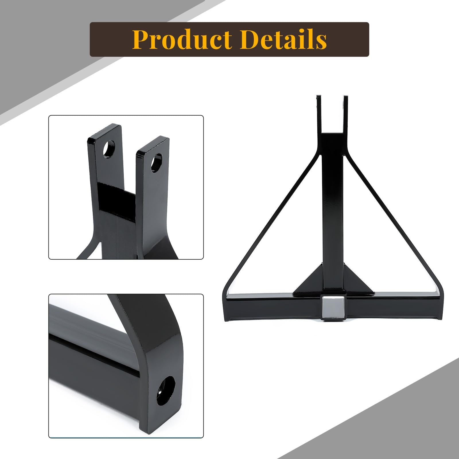 7Blacksmith 3 Point 2 Receiver Trailer Hitch Category 1 Tractor Tow Drawbar Adapter For Bx Kubota, John Deere, Lm25H Wlm Tractor, Nortrac, Kioti, Yanmar, Cat