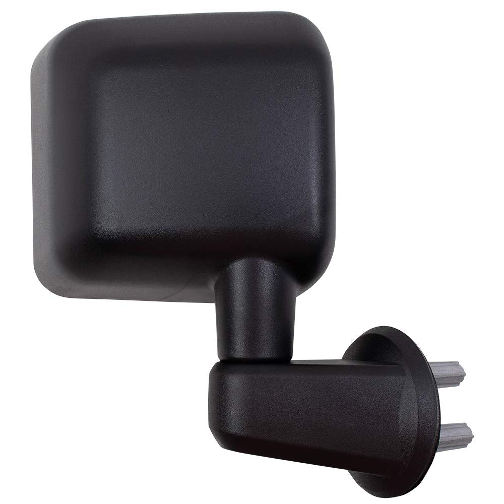 Brock Driver & Passenger Manual Side View Mirrors, Textured Black, Model 2334-4191LR, Replacement for 2007-2018 Wrangler JK