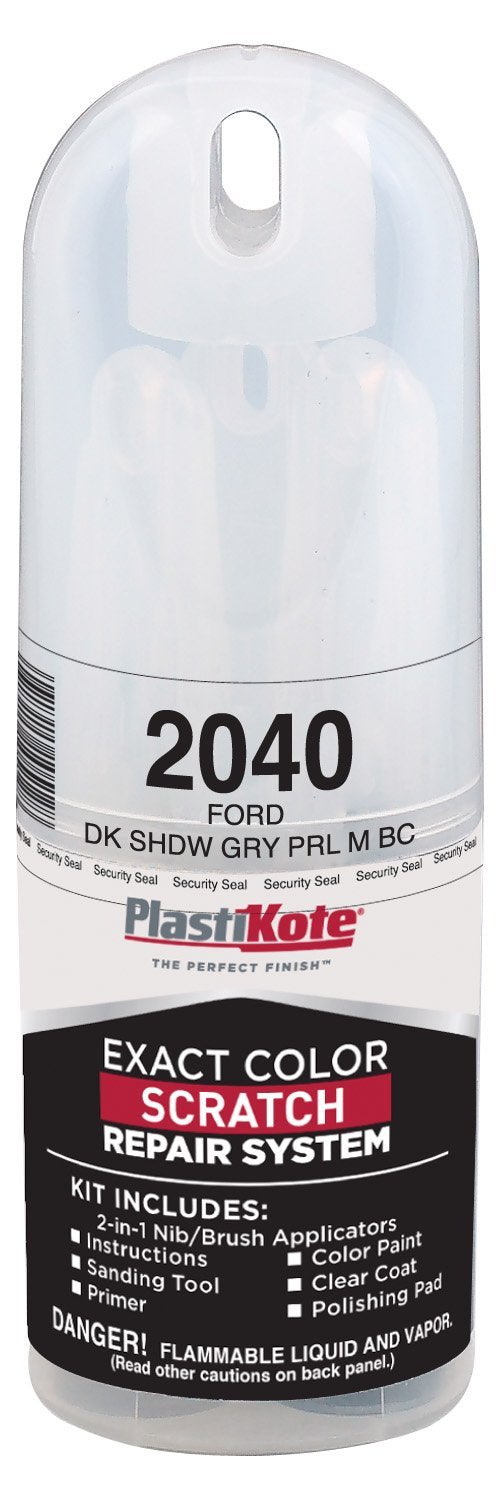 PlastiKote 2040 Ford Dark Shadow Grey Pearl Metallic Base Coat Scratch Repair Kit