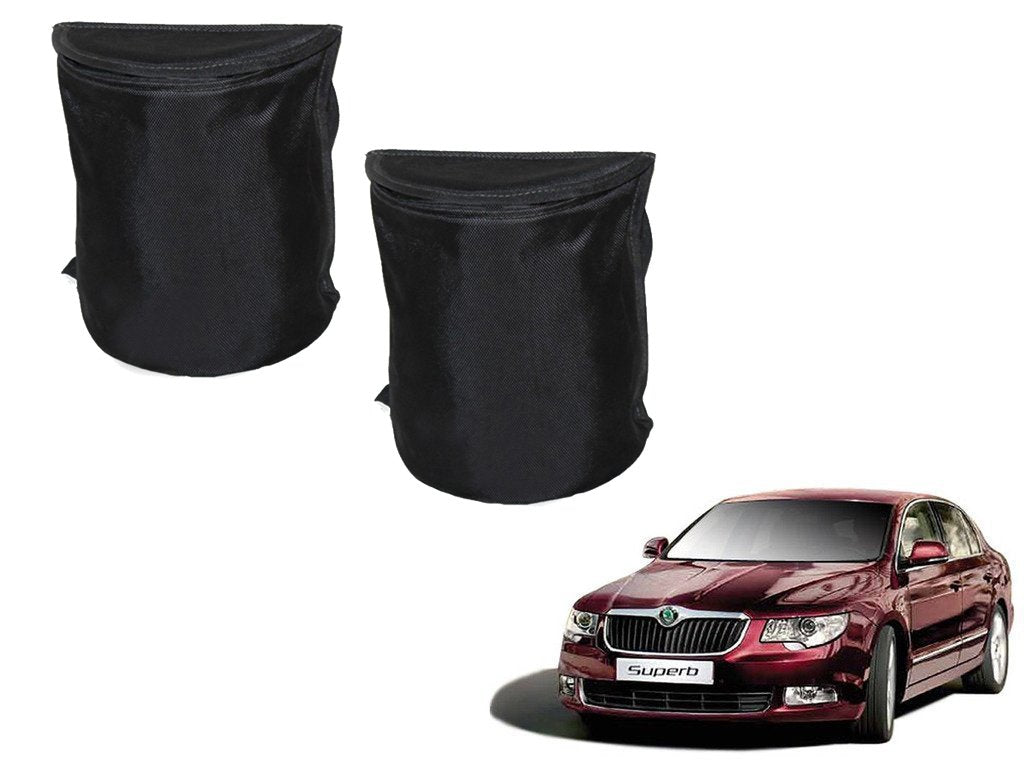 Kozdiko Semi Cylindrical Car Dustbin Set of 2 Pcs for Skoda Superb