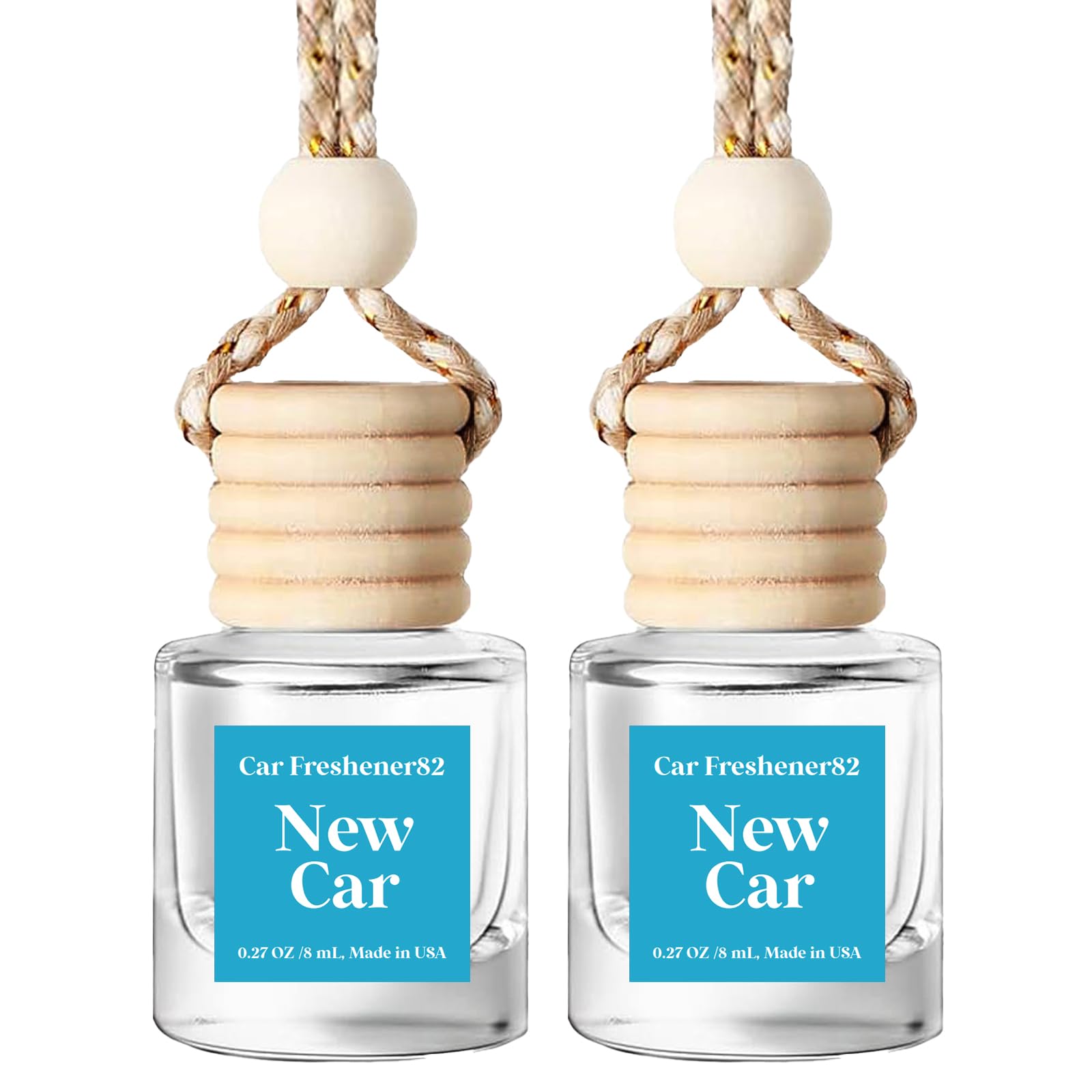 Car Air Freshener Hanging 2 Pack, Car Essential Oil Diffuser, New Car Car Air Freshener, Car Fresheners Cute,45+ Days Long Lasti