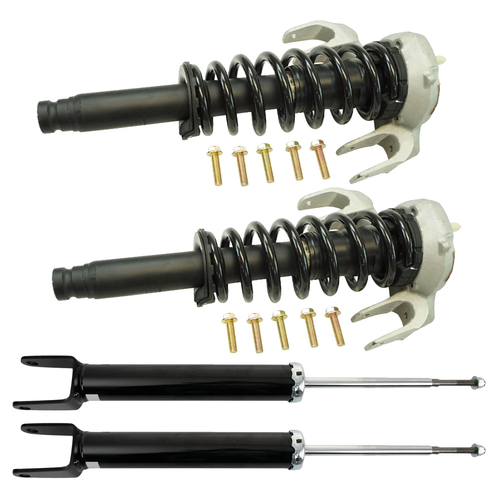 Trq Front And Rear Complete Strut Assembly & Shock Absorber Kit Complete Strut & Coil Spring Assembly Compatible With 2008-2013