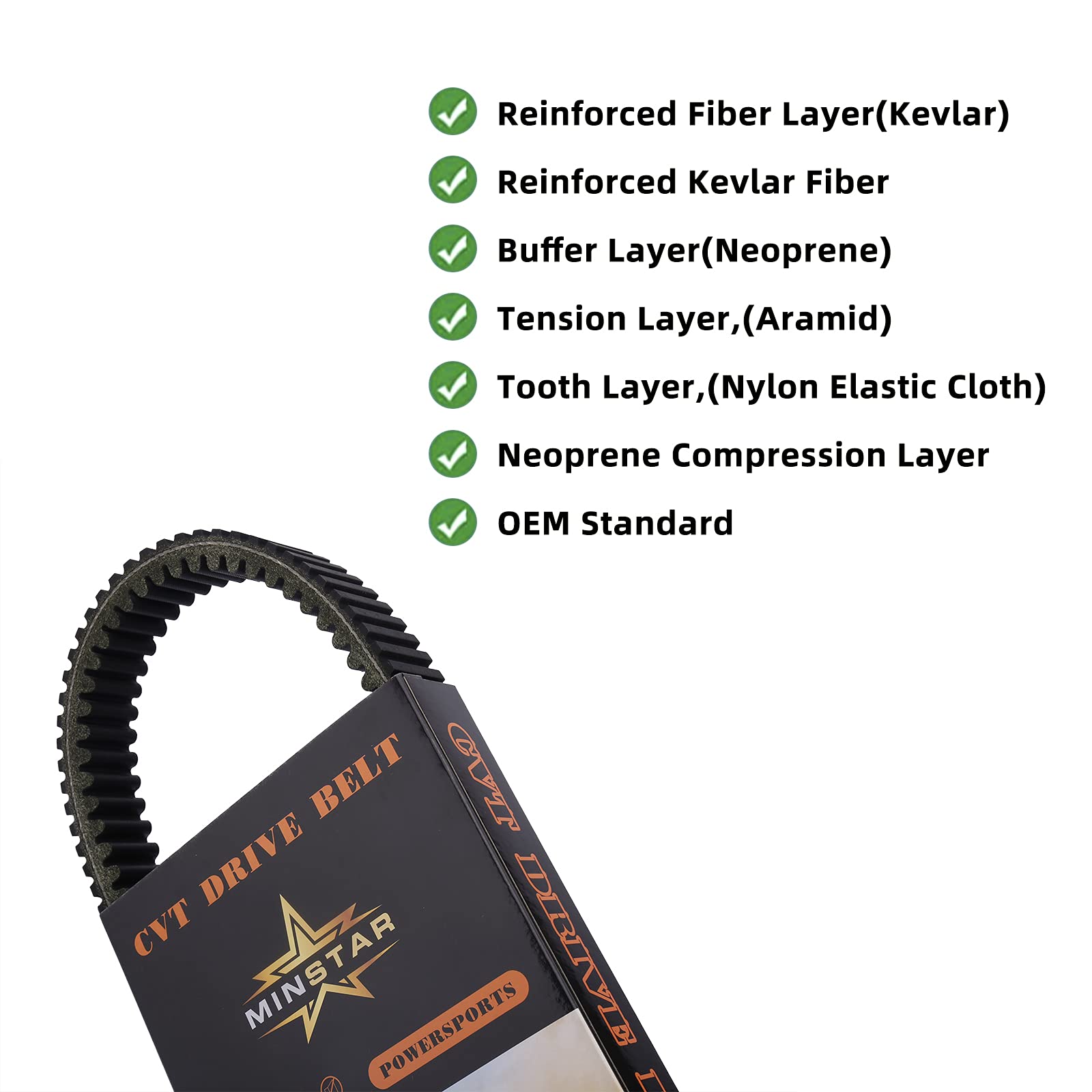 MINSTAR Drive Belt Replace NO.3211202 3211186 50C4289 Compatible with Polaris RZR PRO XP /RZR PRO XP 4 / RZR XP 4 Turbo (S,EPS)