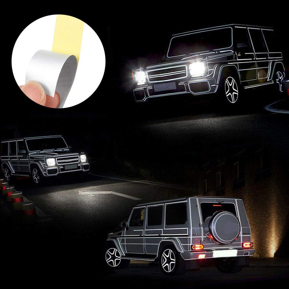 TOTMOX Car-Styling Night Magic Reflective Tape Automotive Body Motorcycle Decoion Car Body Styling Reflective Strip Motorcycle B