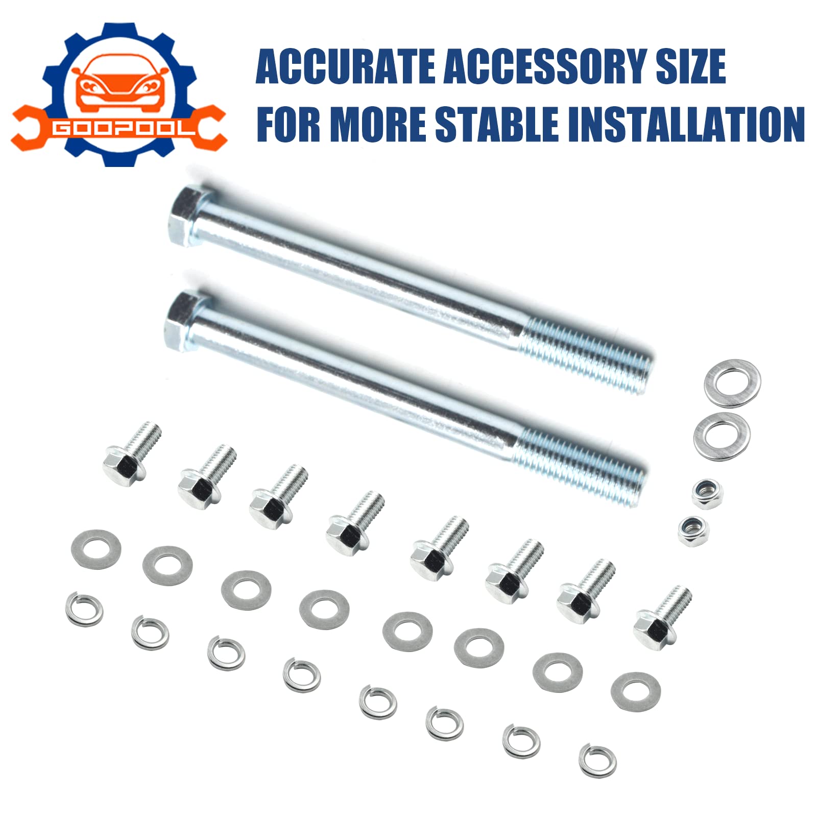 Goopool LS Conversion Engine Swap Mounts for 1973-1998 Chevy GMC Truck, Adjustable 2WD/4WD, Steel, Black, Model LS-ESM