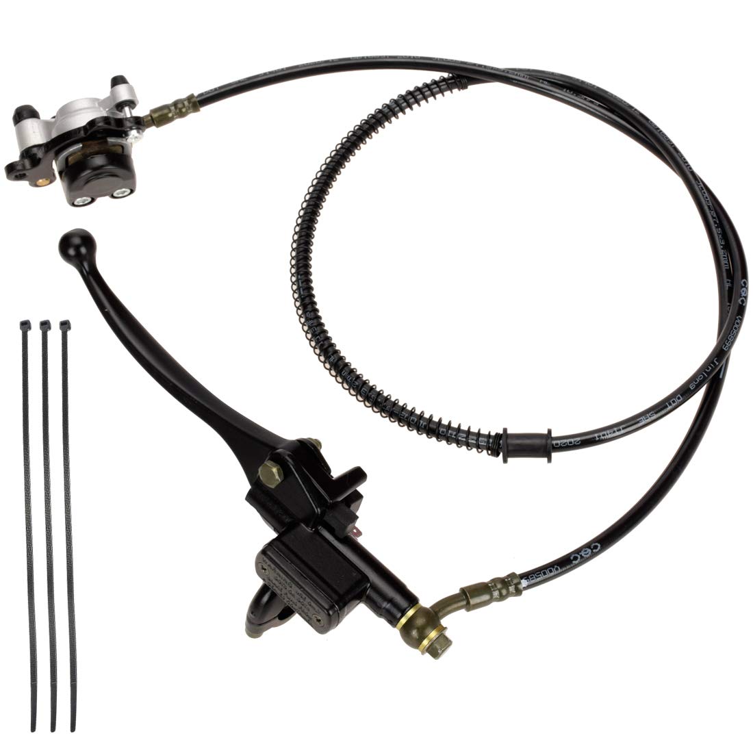 Fvrito 50 Inch Upgraded Left Hydraulic Disc Hand Brake Master Cylinder Caliper Assembly For 97Cc 2.8Hp Baja Doodle Bug Db30 Blit