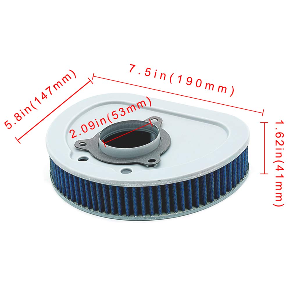 Locopow 29633-08 Hd-1508 Air Filter For Harley Davidson Street Glide Ultra Classic Electra Glide Road King Road Glide 2008 2009
