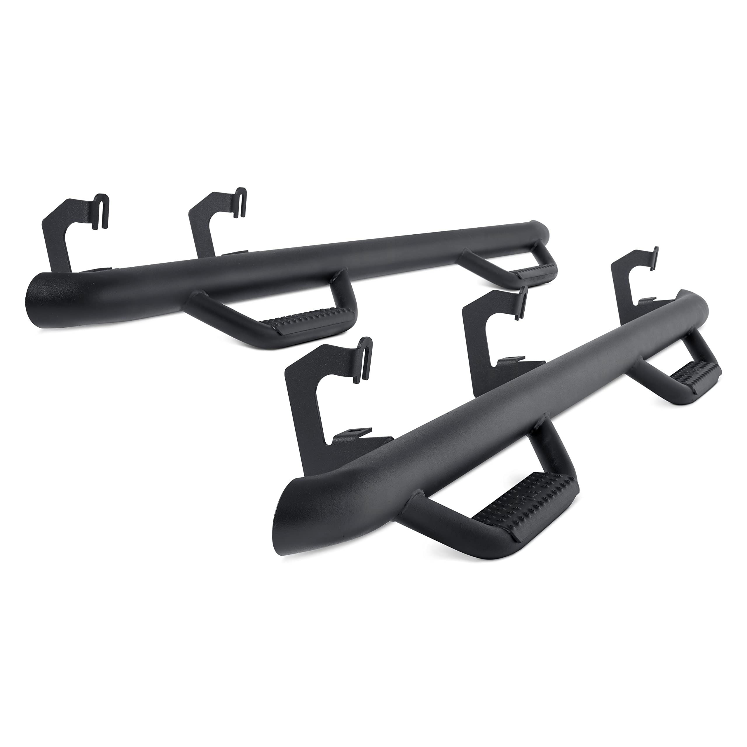 RealTruck N-Fab Nerf Steps - Heavy Duty Steel, Cab Length, Textured Black, Model F1785CC-TX, Fits 2017-2024 Ford F-250/F-