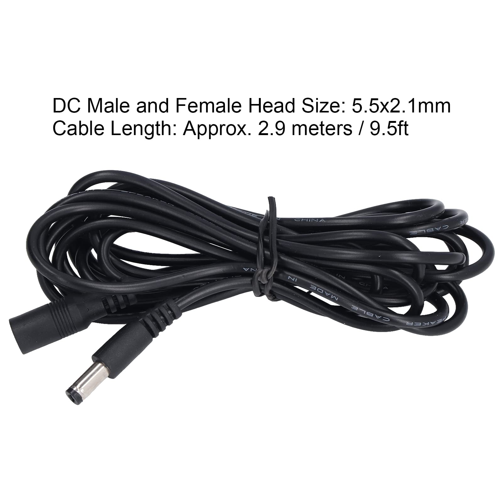 Power Extension Cable, Dc 12V 24V 24Awg 9.5Ft Led Extension Cord Power Supply Extension Cable Outdoor Extension Cord For Led Str