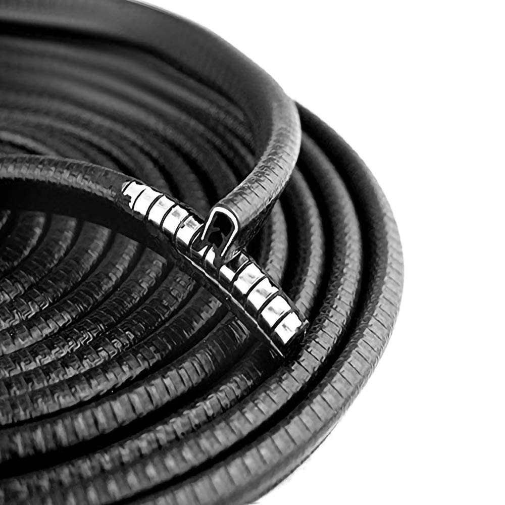Otoliman Steel Coating Black Rubber 10Mmx5Metres(16Feets) Car Door Edge Scratch Guard Trim Molding Protector Cover Full Size 5M