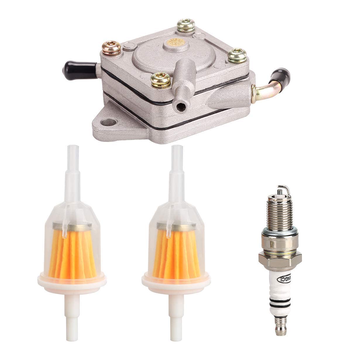 10L0L Golf Cart Fuel Pump Impulse Kit for Club Car DS & Precedent, Metal, Replaces OEM 1014523 1014524, Fits 1984-Up Kawasaki Engines