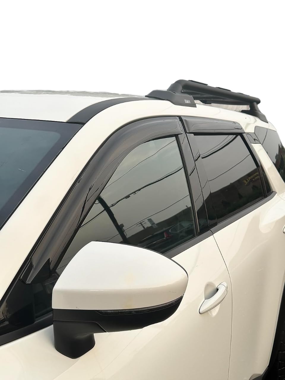2022-2025 Tape-On Rain Guards for Nissan Pathfinder Side Window Visor Deflectors S SV SL Platinum Rock Creek Smoke Tinted Vent S