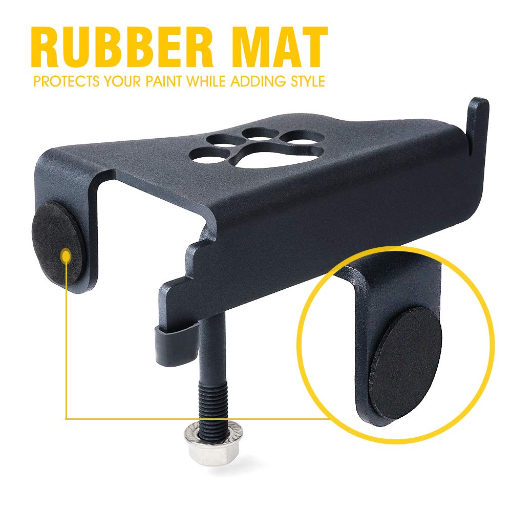 Xprite Metal Steel Front Door Foot Pegs Dog Paw Rest Pedals Compatible With 2007-2018 Jeep Wrangler Jk Jku Accessories - 1 Pair